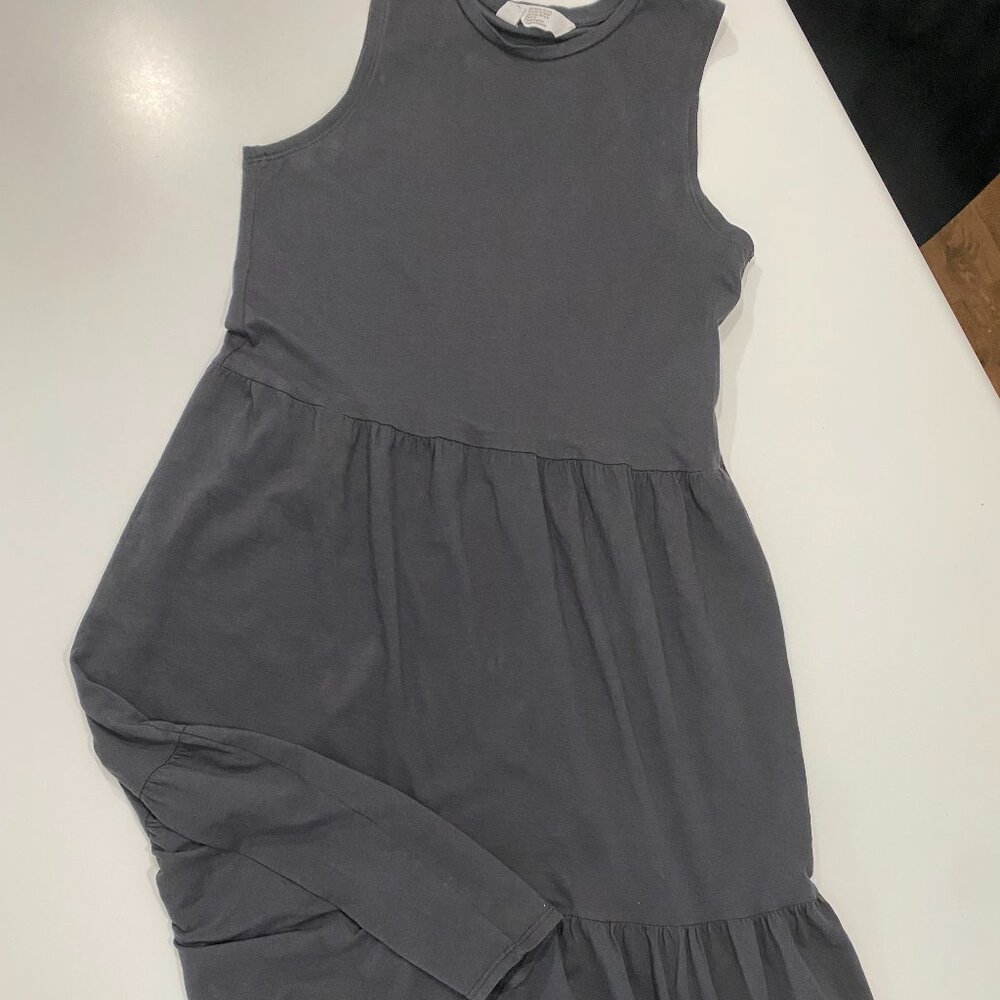 H & M Grey Long Sleeveless Girls Dress 12-14